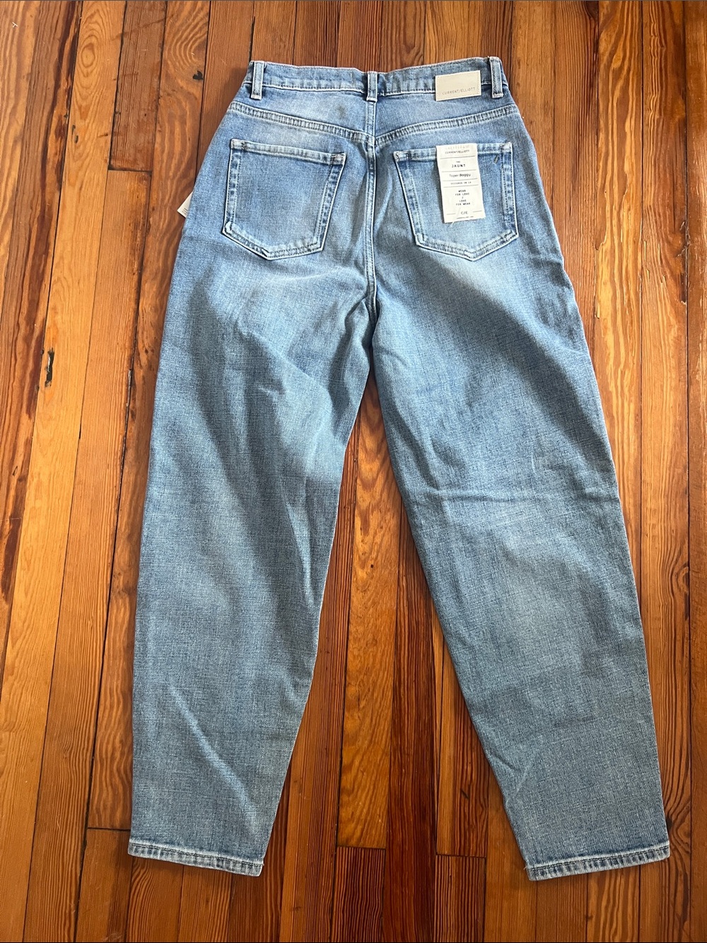 NWT Current/Elliott The Jaunt Taper Baggy High Rise Jeans Morning Glory 26 - Picture 7 of 10